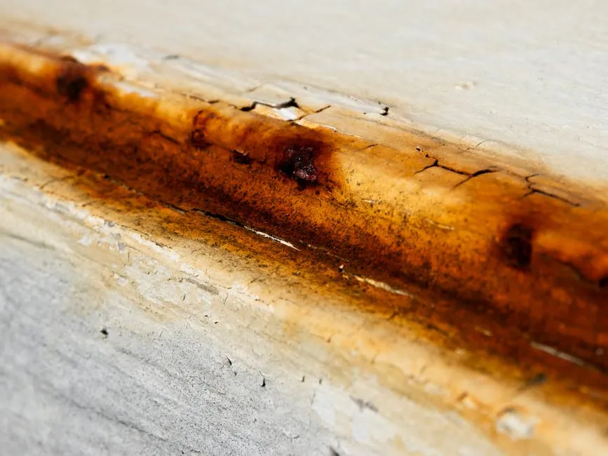 close-up of salt residue and oxidation dulling a boat gel coat surface