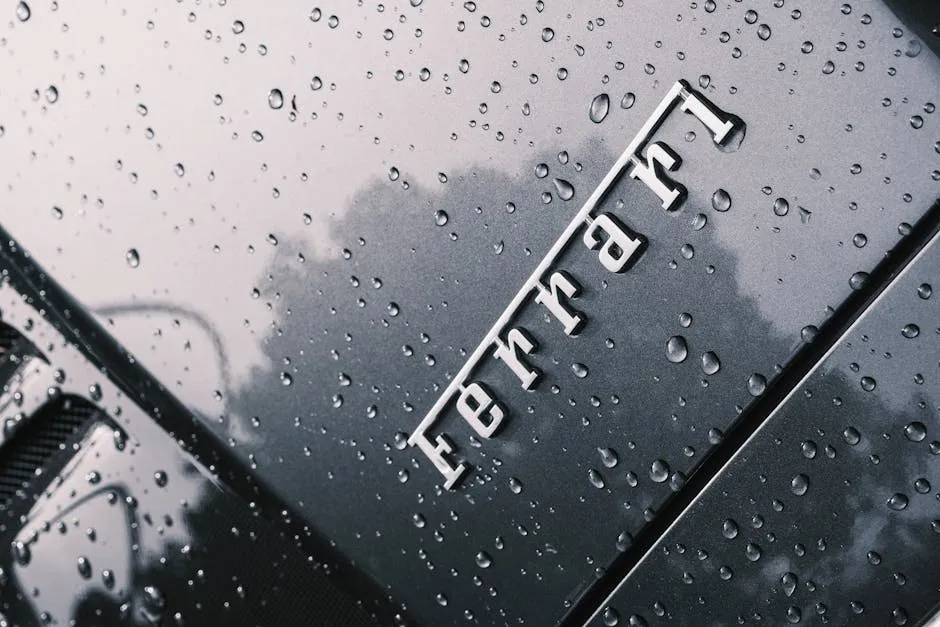 water beading off the bonnet of a freshly maintained ceramic coated car in Cairns